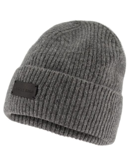 Michael Kors Gray Merino Cuff Hat for men