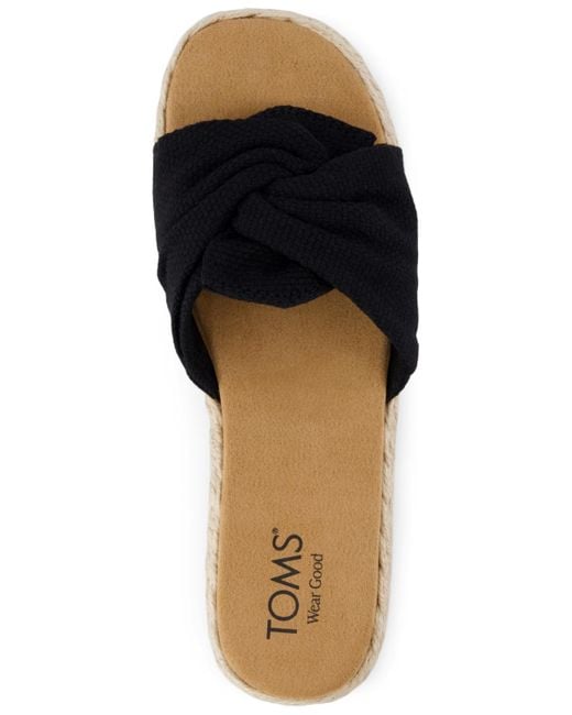 TOMS Black Abby Slide Slip-on Sandals
