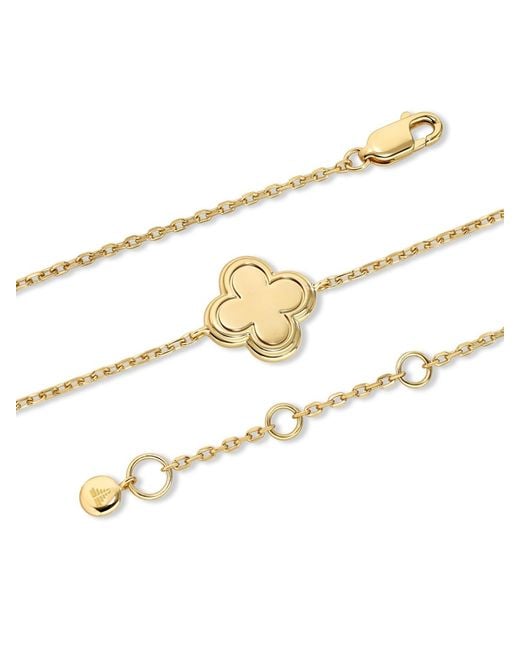DEVATA Metallic Contour-lined Clover Bracelet