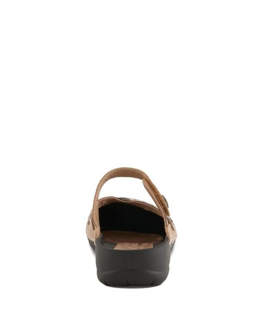 L'ARTISTE Brown Copa Backless Slip-on
