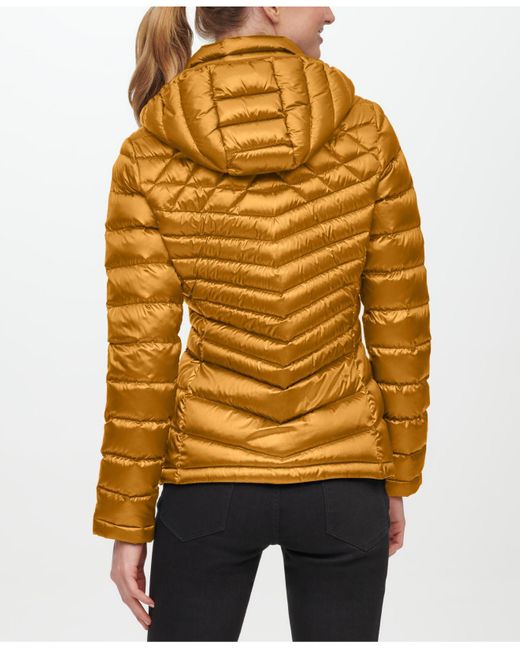 macy's calvin klein hooded puffer coat