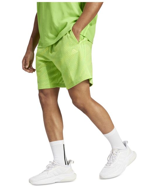Adidas Green All Szn Snack Attack French Terry 7" Shorts for men