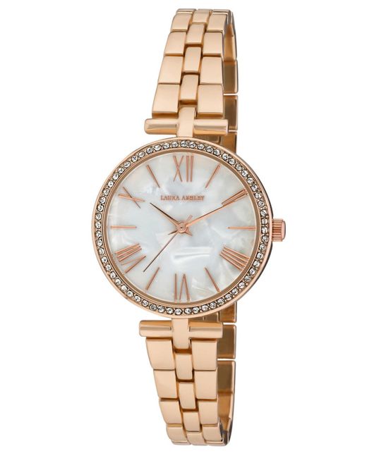 Laura Ashley Quartz Rose Gold-tone Alloy Bracelet Watch 33mm in ...