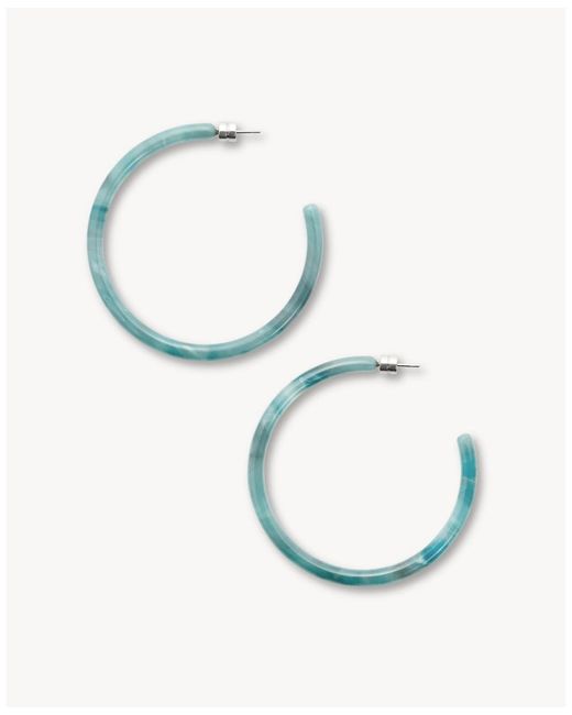 Machete Blue Large Hoops
