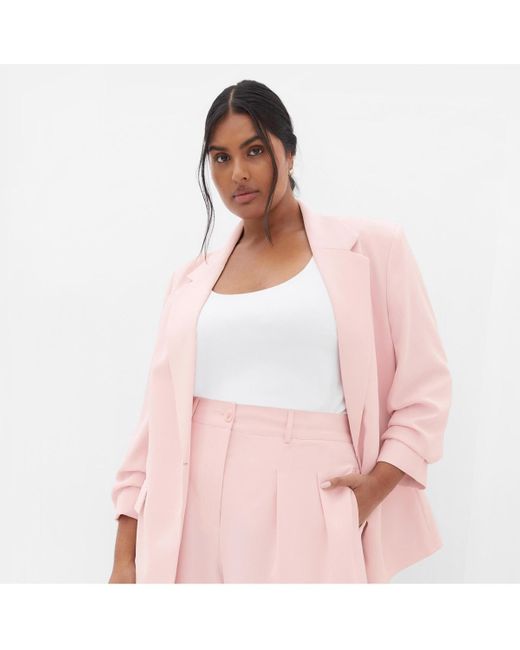 City Chic Pink Plus Size Abbie Blazer