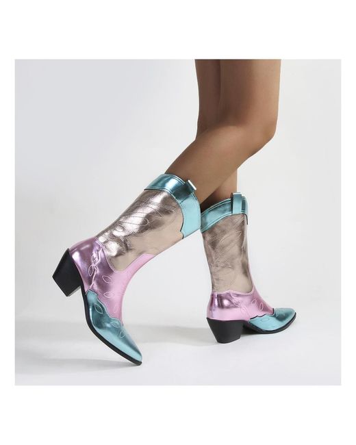 BERNESS Blue Myrtle Western Boots