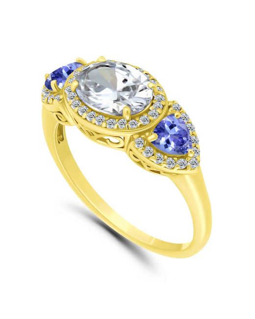Macy's Women's Metallic Cubic Zirconia Oval