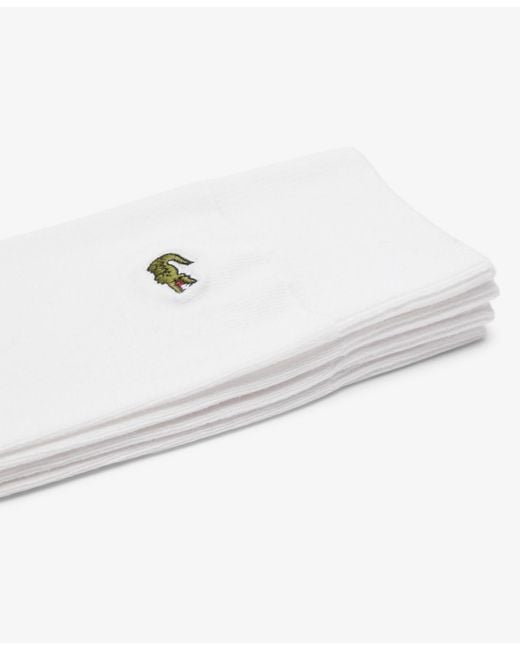 Lacoste White 2-pack High Height Crew Socks Set