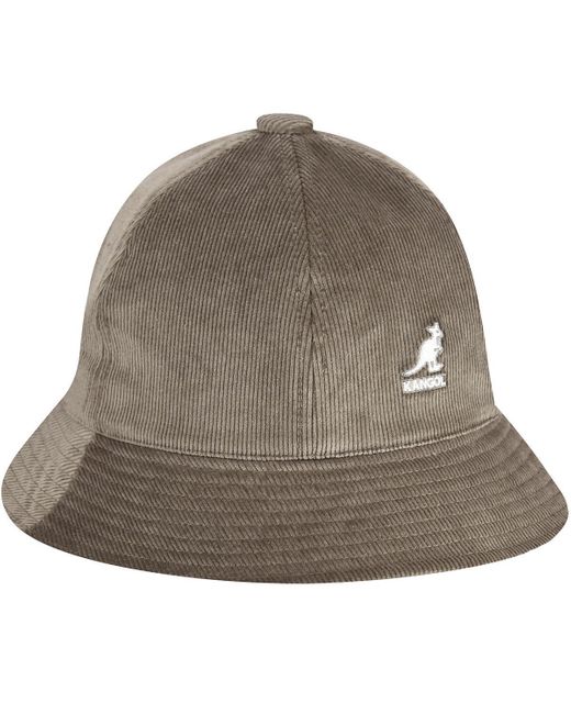 Kangol Brown Cord Casual Bucket Hat for men