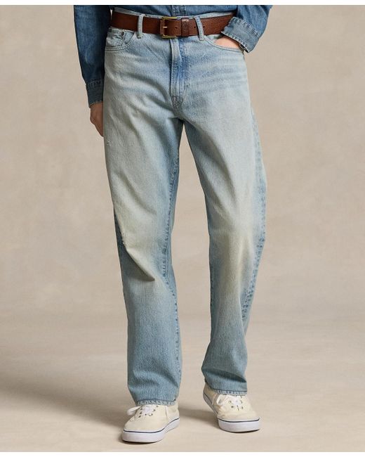 Polo Ralph Lauren Blue Heritage Straight-fit Distressed Jeans for men
