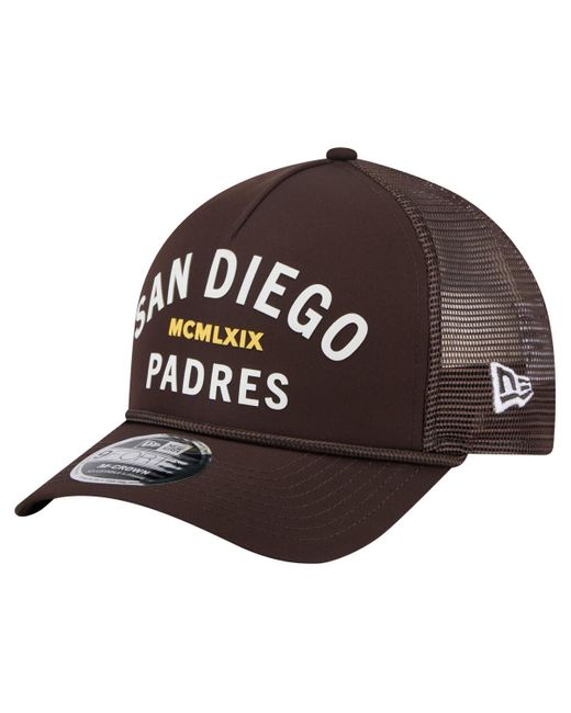 KTZ Brown San Diego Padres Minimalist 9forty A-frame Adjustable Hat for men