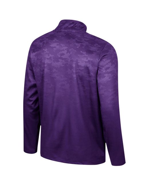 Colosseum Athletics Purple Clemson Tigers The Machine Half-zip Jacket for men