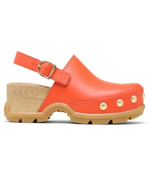 Sorel Orange Roamn Studded Slip On Clogs
