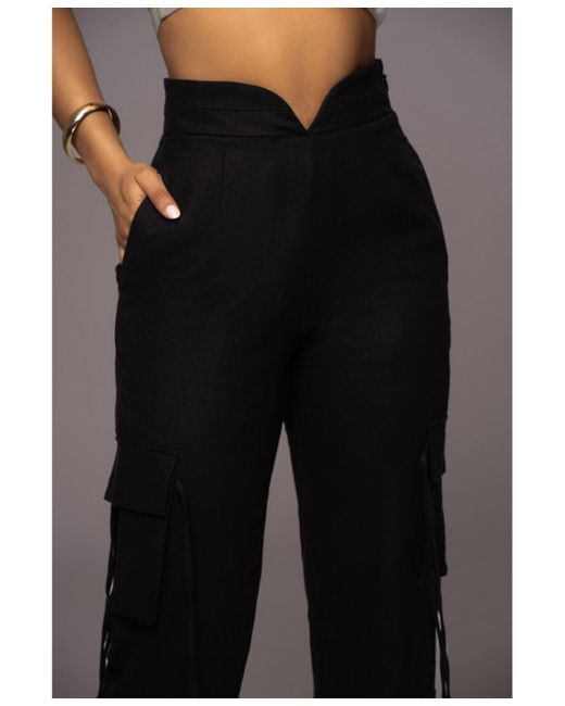 JLUXLABEL Black Better Half Linen Utility Pants