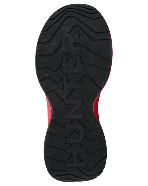 Hunter Red Tulip Round-toe Lace-up Casual Sneakers From Finish Line