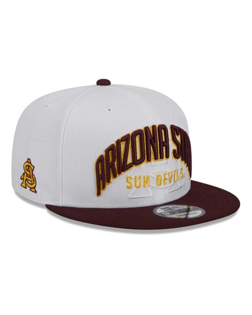 KTZ White, Maroon Arizona State Sun Devils Two-tone Layer 9fifty Snapback  Hat for Men | Lyst