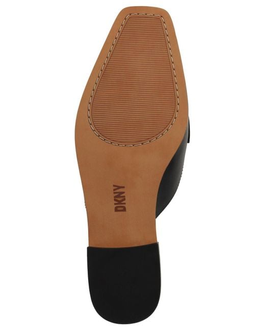 DKNY Elin Slip-on Hardware Loafer Flats in Black | Lyst