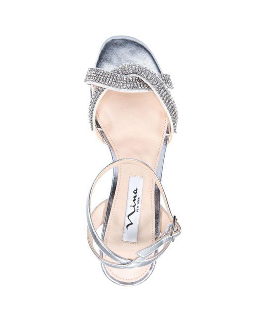 nina franya wedge sandal silver
