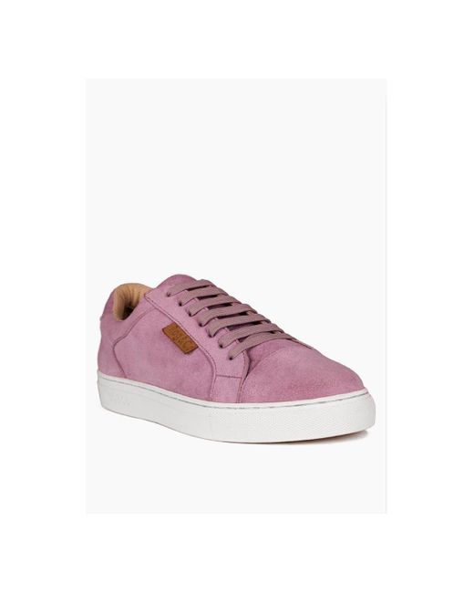 Rag & Co Pink Ashford Fine Suede Handcrafted Sneakers