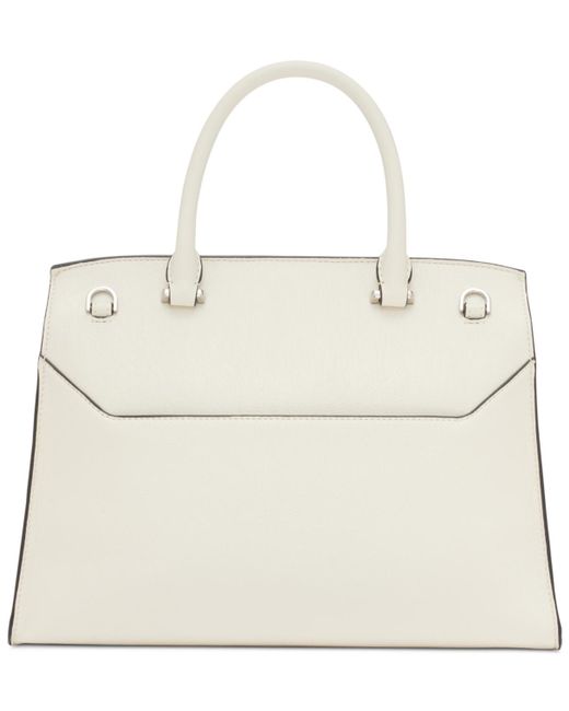 Calvin Klein Natural Becky Turnlock Convertible Satchel