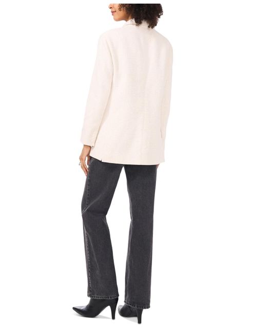Vince Camuto White Embellished Notched-collar Blazer