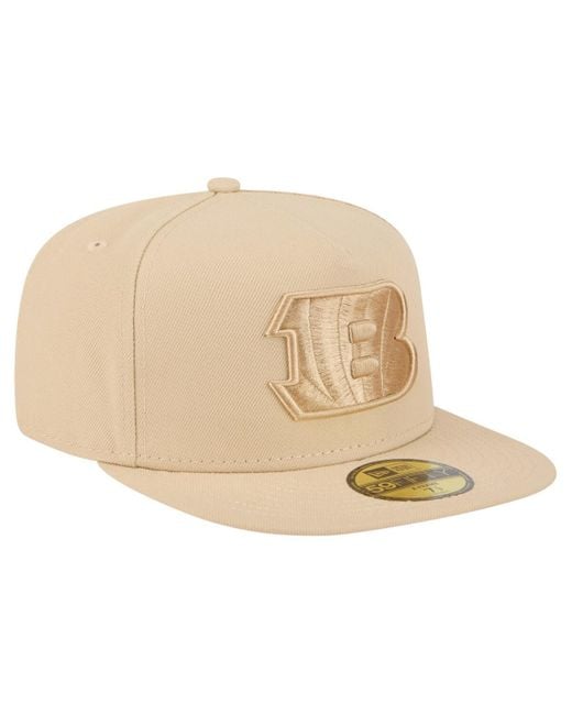 KTZ Natural Â Cincinnati Bengals Color Pack A-frame 59fifty Fitted Hat for men