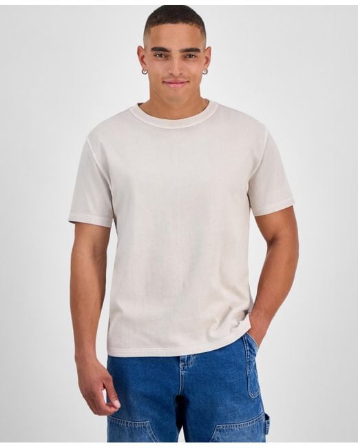 Sun & Stone White Sun + Stone Inside Out Regular-fit T-shirt for men