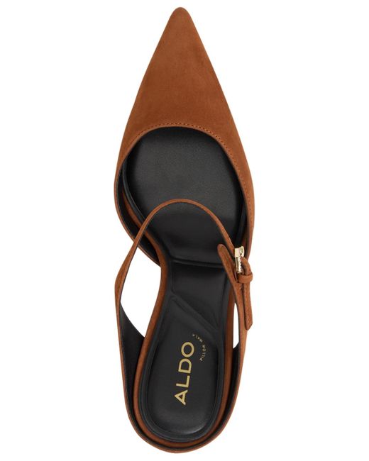 ALDO Brown Sidnney Two-piece Pointed Toe High Heel Pumps