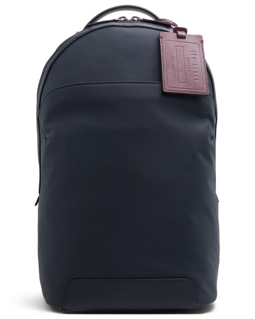 Ted Baker Blue Xaden Top Zipper Backpack for men
