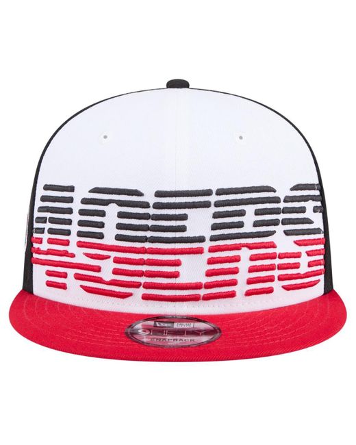 KTZ Red White/scarlet San Francisco 49ers Throwback Space 9fifty Snapback Hat for men