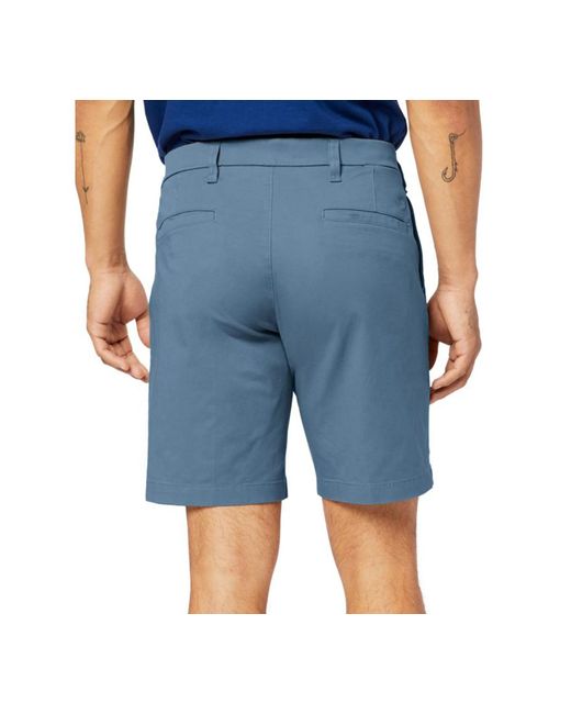 Dockers Blue Ultimate Supreme Flex Stretch Solid 9.5" Shorts for men