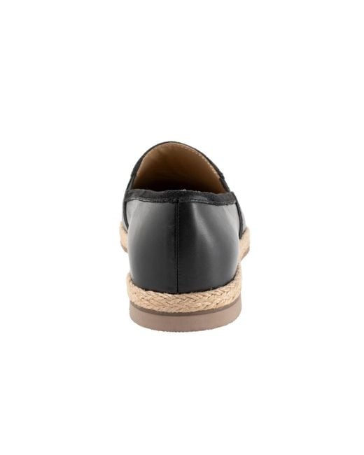 Trotters Black Estelle Flat