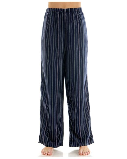 Roudelain Blue Open Leg Flannel Sleepwear Pants