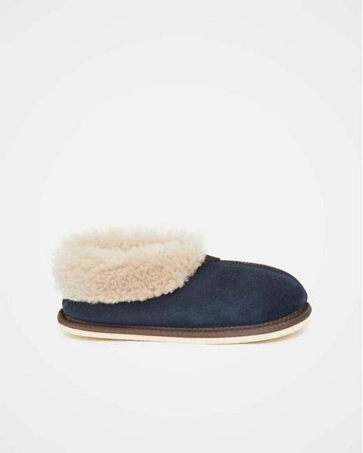 Celtic & Co. Blue Ladies' Shearling Bootee Slippers