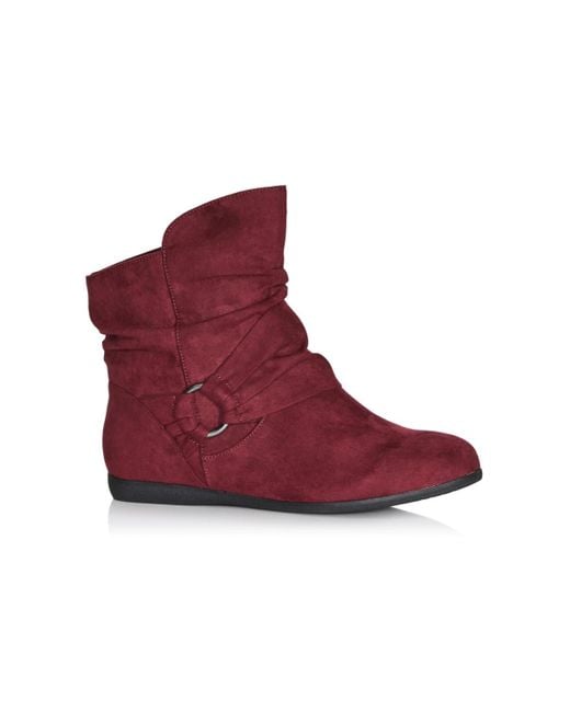 Avenue Serena Ankle Boot in Red | Lyst