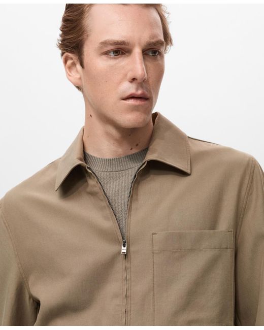Mango Natural Pockets Lyocell Jacket for men