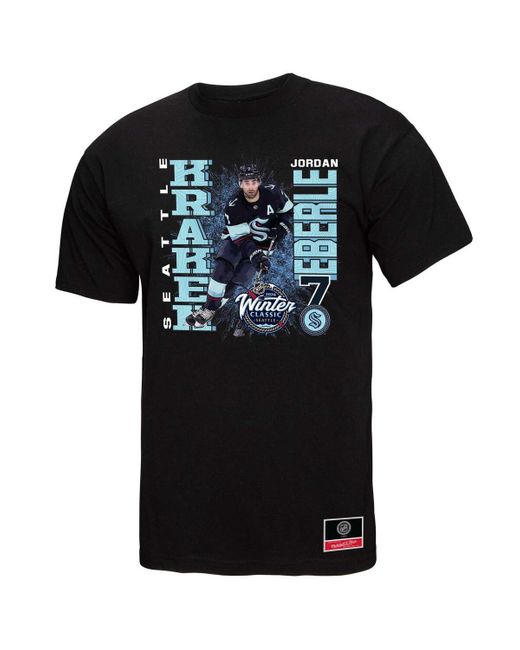 Mitchell & Ness Black Jordan Eberle Seattle Kraken 2024 Nhl Winter Classic Player Graphic T-shirt for men