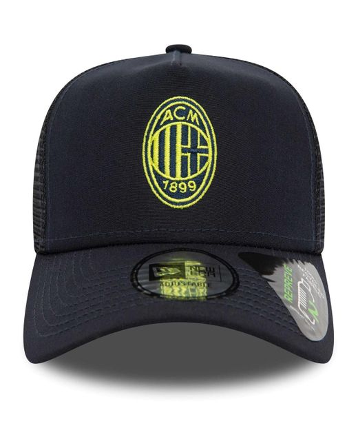KTZ Black Ac Milan Essential 9forty Trucker Adjustable Hat for men