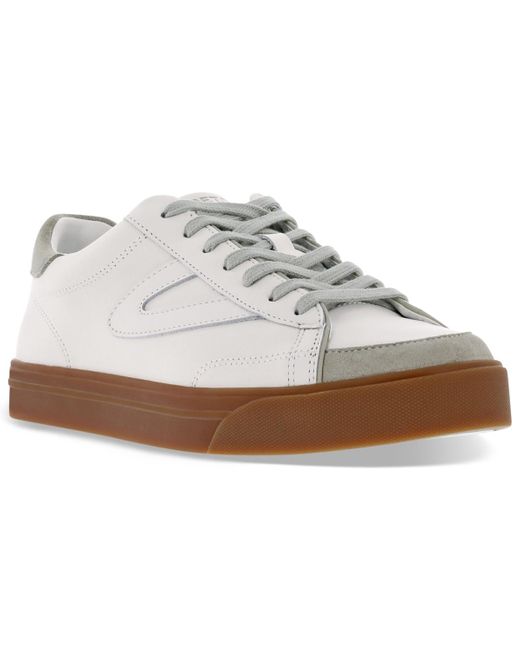 Tretorn White Kick Serve Low Court Casual Sneakers From Finish Line for men