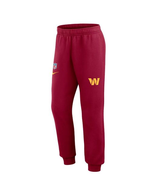 Nike Washington Commanders 2023 Sideline Club jogger Pants in Red for ...