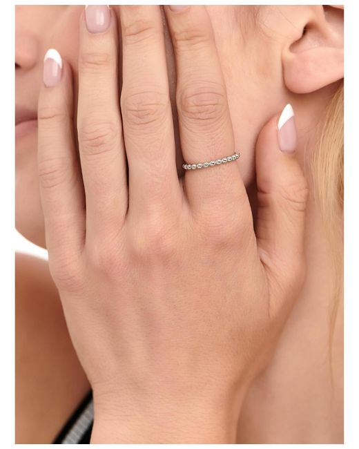 DEVATA Metallic Beaded Ball Ring