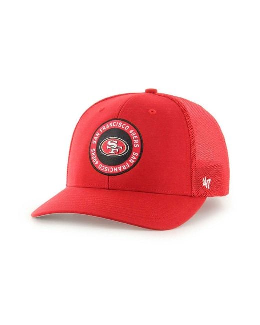 47 Brand Red Scarlet San Francisco 49ers Unveil Flex Hat for men