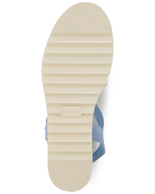 TOMS Blue Diana Platform Wedge Sandals