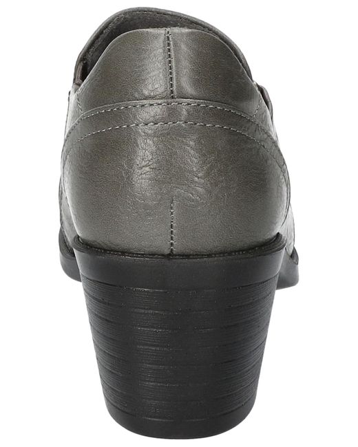 Easy Street Gray Lavelle Comfort Block-heel Slip-on Shooties