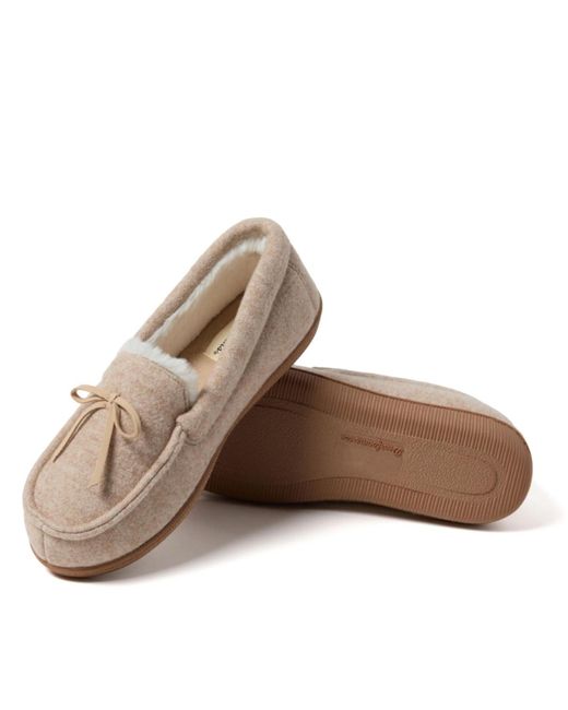 Dearfoams Gray Hayes Soft Knit Moccasin House Shoe Slipper