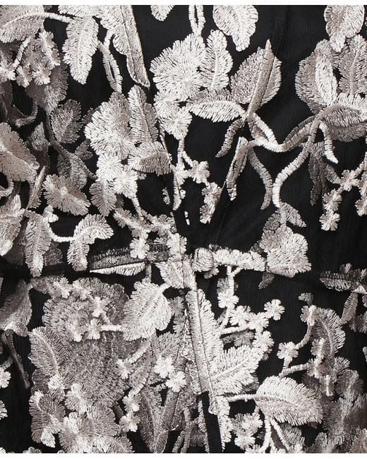 Alex Evenings Black Printed Tulle Jacket & Top Set