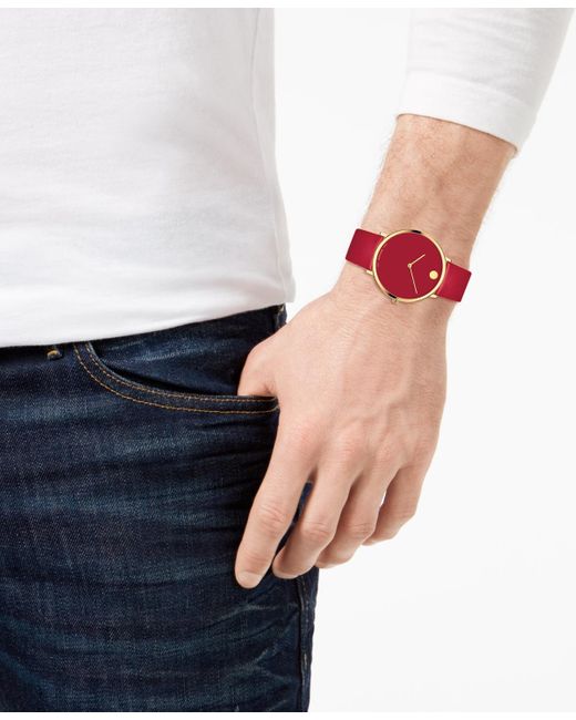 Movado red best sale