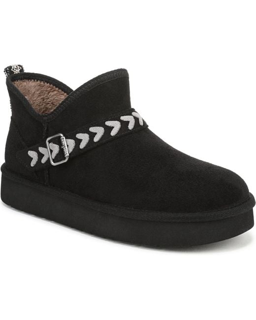 Blowfish Black Mokolo Round Toe Pull On Platform Short Boots