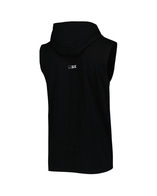 MSX by Michael Strahan Black New Orleans Saints Relay Sleeveless Pullover Hoodie for men