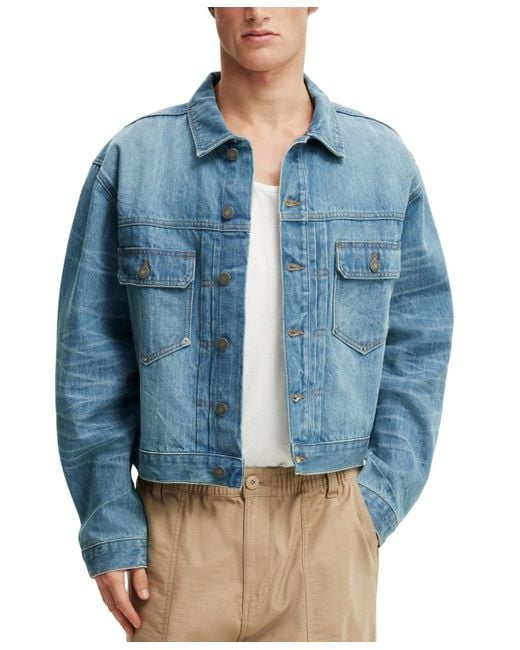 Cotton On Blue Denim Rinse Jacket for men